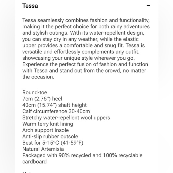 VIVAIA Boots Knee High Water Repellent Wool (Tessa Pro) 38.5 / 7.5 Gray - Picture 12 of 14